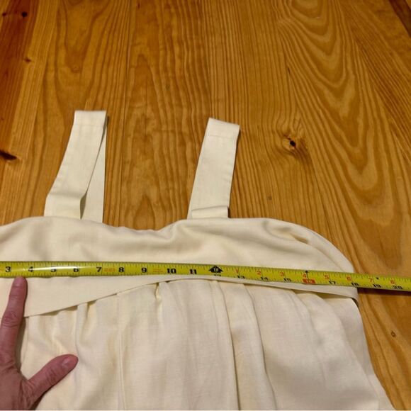 ULLA JOHNSON Iggy Wide Leg Jumpsuit Lemon/Yellow Cream Women’s SIZE 6 - Picture 7 of 11